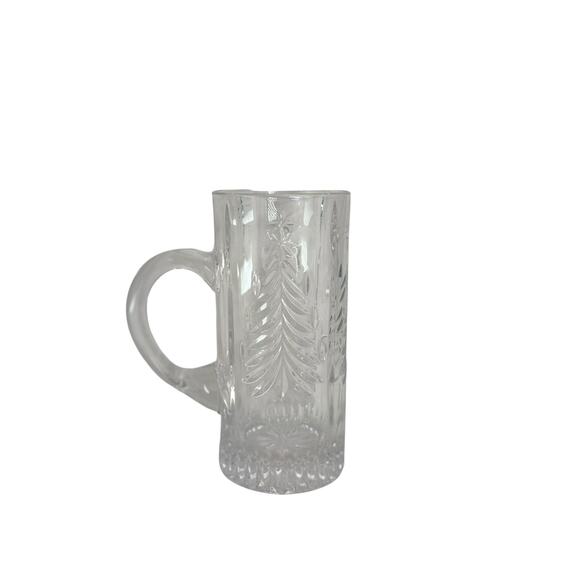 Vintage Mikasa Crystal Christmas Tree Mug Beer Stein 7" - Picture 5 of 7